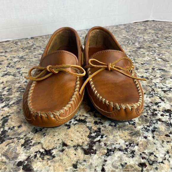 Minnetonka Men's Essential Driver  Moccasin Chestnut 7 - Picture 4 of 10